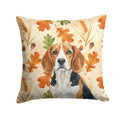 Beagle Heirloom Fall Decorative Throw Pillow 18x18 Indoor Outdoor Accent Cushion, Fabric Cover with Insert for Sofa, Bed, Porch & Living Room