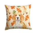 Lemon and White Beagle Heirloom Fall Decorative Throw Pillow 14x14 Indoor Outdoor Accent Cushion, Fabric Cover with Insert for Sofa, Bed, Porch & Living Room