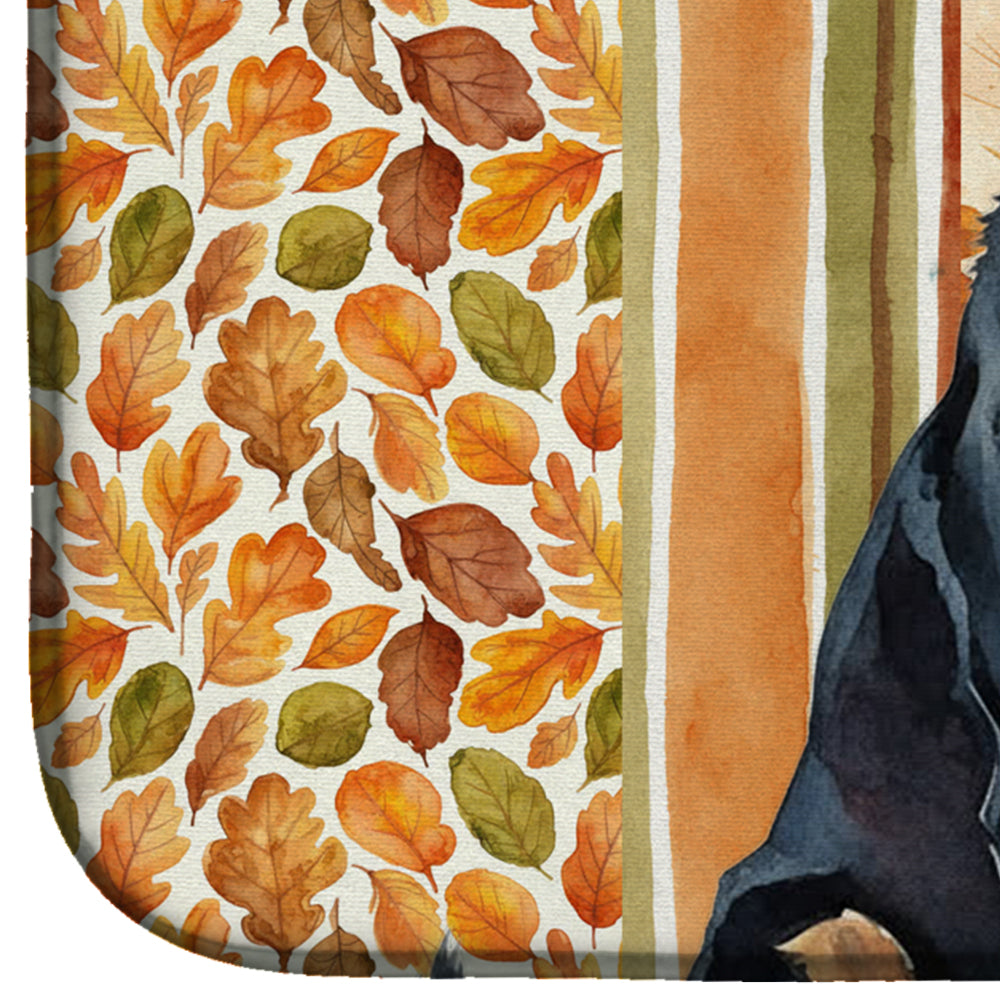Beauceron Heirloom Fall Dish Drying Mat Absorbent Dish Drying Mat Pad for Kitchen Counter Dish Drainer Mat for Countertop, 14 x 21", Multicolor
