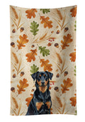 Beauceron Heirloom Fall Kitchen Towel Velour Plush Front and Cotton Loop Back Machine Washable