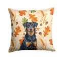 Beauceron Heirloom Fall Decorative Throw Pillow 18x18 Indoor Outdoor Accent Cushion, Fabric Cover with Insert for Sofa, Bed, Porch & Living Room