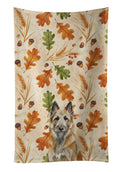 Belgian Laekenois Heirloom Fall Kitchen Towel Velour Plush Front and Cotton Loop Back Machine Washable