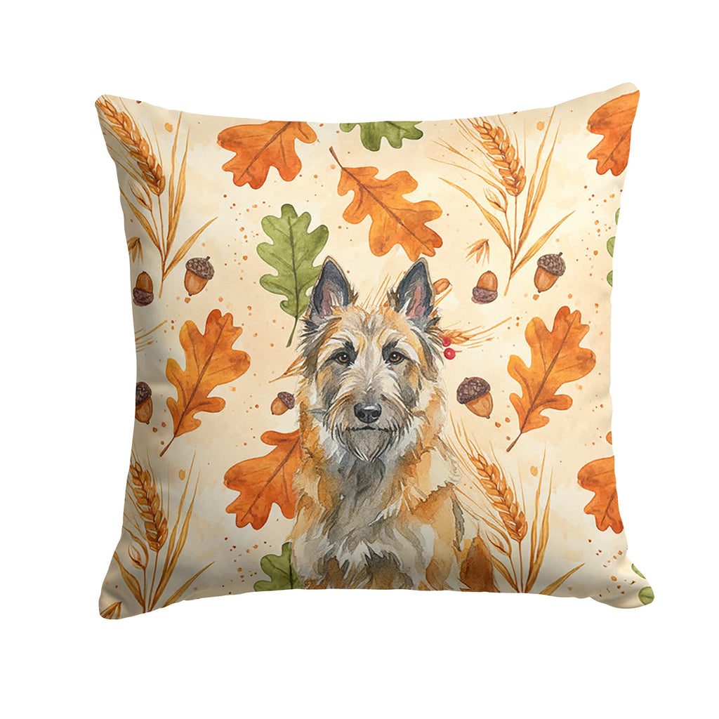Belgian Laekenois Heirloom Fall Decorative Throw Pillow 14x14 Indoor Outdoor Accent Cushion, Fabric Cover with Insert for Sofa, Bed, Porch & Living Room
