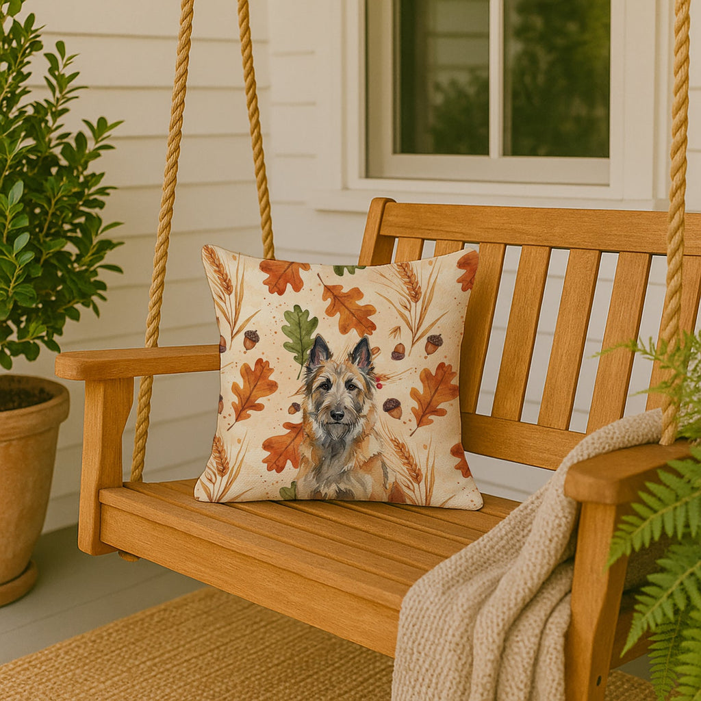 Belgian Laekenois Heirloom Fall Decorative Throw Pillow 18x18 Indoor Outdoor Accent Cushion, Fabric Cover with Insert for Sofa, Bed, Porch & Living Room