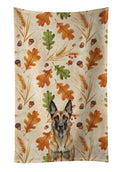 Belgian Malinois Heirloom Fall Kitchen Towel Velour Plush Front and Cotton Loop Back Machine Washable