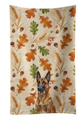 Mahogany Belgian Malinois Heirloom Fall Kitchen Towel Velour Plush Front and Cotton Loop Back Machine Washable
