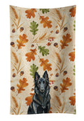 Belgian Sheepdog Groenendael Heirloom Fall Kitchen Towel Velour Plush Front and Cotton Loop Back Machine Washable