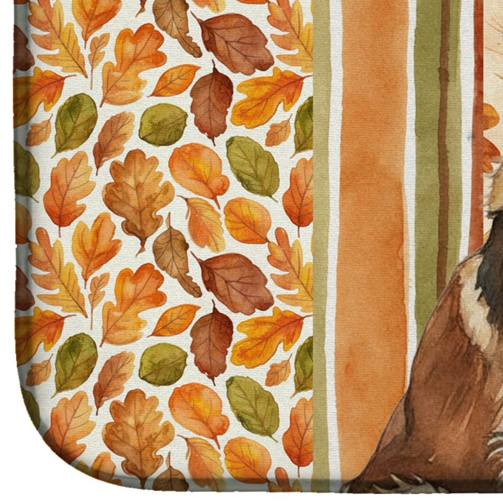 Belgian Tervuren Heirloom Fall Dish Drying Mat Absorbent Dish Drying Mat Pad for Kitchen Counter Dish Drainer Mat for Countertop, 14 x 21", Multicolor
