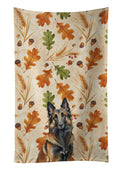 Belgian Tervuren Heirloom Fall Kitchen Towel Velour Plush Front and Cotton Loop Back Machine Washable