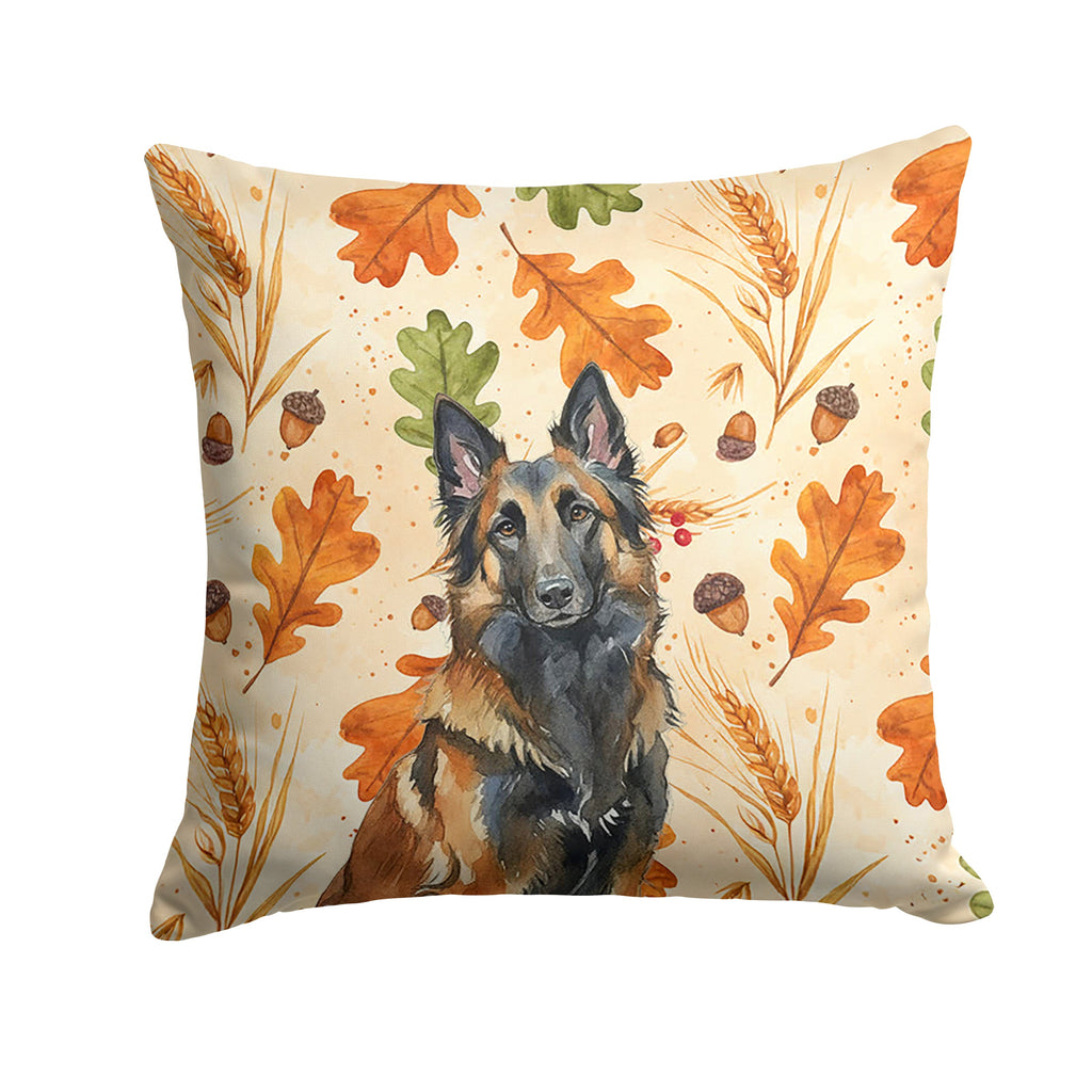 Belgian Tervuren Heirloom Fall Decorative Throw Pillow 18x18 Indoor Outdoor Accent Cushion, Fabric Cover with Insert for Sofa, Bed, Porch & Living Room