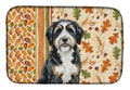 Berndoodle Heirloom Fall Dish Drying Mat Absorbent Dish Drying Mat Pad for Kitchen Counter Dish Drainer Mat for Countertop, 14 x 21", Multicolor