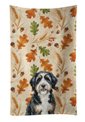 Berndoodle Heirloom Fall Kitchen Towel Velour Plush Front and Cotton Loop Back Machine Washable