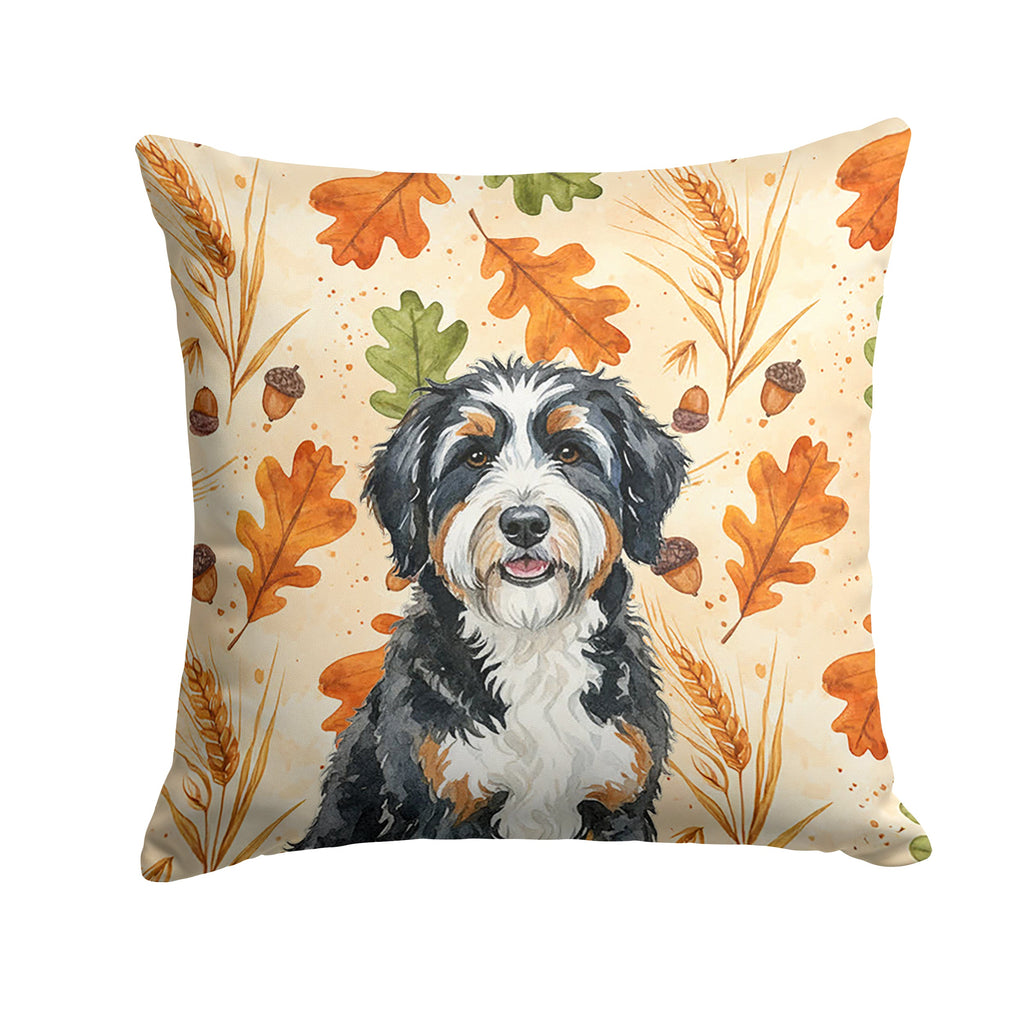 Berndoodle Heirloom Fall Decorative Throw Pillow 18x18 Indoor Outdoor Accent Cushion, Fabric Cover with Insert for Sofa, Bed, Porch & Living Room