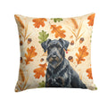 Black Russian Terrier Heirloom Fall Decorative Throw Pillow 18x18 Indoor Outdoor Accent Cushion, Fabric Cover with Insert for Sofa, Bed, Porch & Living Room