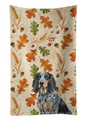 Bluetick Coonhound Heirloom Fall Kitchen Towel Velour Plush Front and Cotton Loop Back Machine Washable