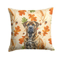 Brindle Boerboel Heirloom Fall Decorative Throw Pillow 18x18 Indoor Outdoor Accent Cushion, Fabric Cover with Insert for Sofa, Bed, Porch & Living Room