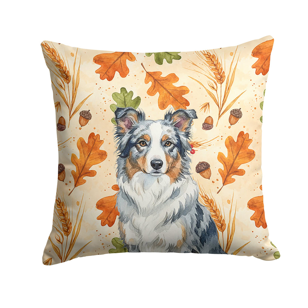 Border Collie Heirloom Fall Decorative Throw Pillow 18x18 Indoor Outdoor Accent Cushion, Fabric Cover with Insert for Sofa, Bed, Porch & Living Room