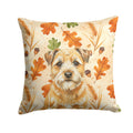 Wheaten Border Terrier Heirloom Fall Decorative Throw Pillow 14x14 Indoor Outdoor Accent Cushion, Fabric Cover with Insert for Sofa, Bed, Porch & Living Room