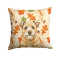 Wheaten Border Terrier Heirloom Fall Decorative Throw Pillow 18x18 Indoor Outdoor Accent Cushion, Fabric Cover with Insert for Sofa, Bed, Porch & Living Room