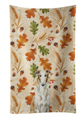 Borzoi Heirloom Fall Kitchen Towel Velour Plush Front and Cotton Loop Back Machine Washable