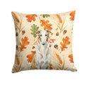 Borzoi Heirloom Fall Decorative Throw Pillow 14x14 Indoor Outdoor Accent Cushion, Fabric Cover with Insert for Sofa, Bed, Porch & Living Room