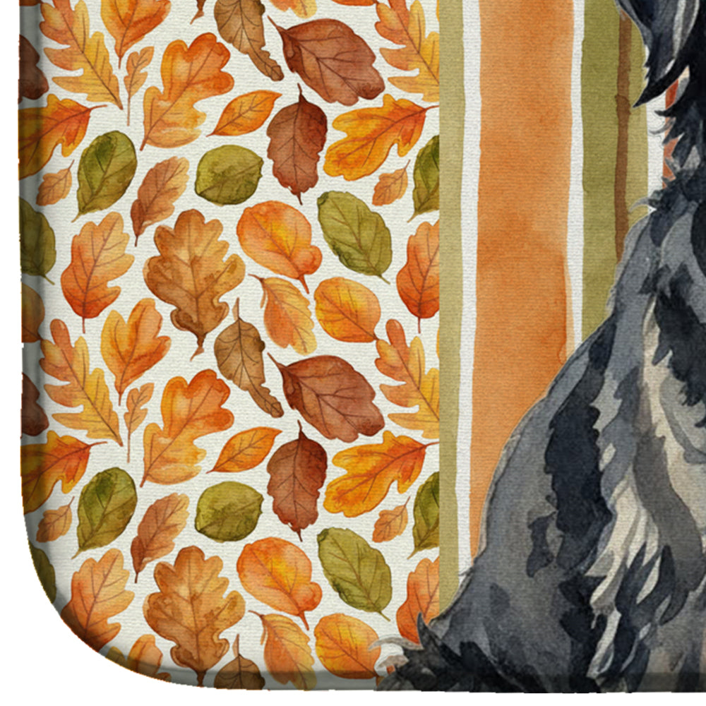 Bouvier des Flandres Heirloom Fall Dish Drying Mat Absorbent Dish Drying Mat Pad for Kitchen Counter Dish Drainer Mat for Countertop, 14 x 21", Multicolor
