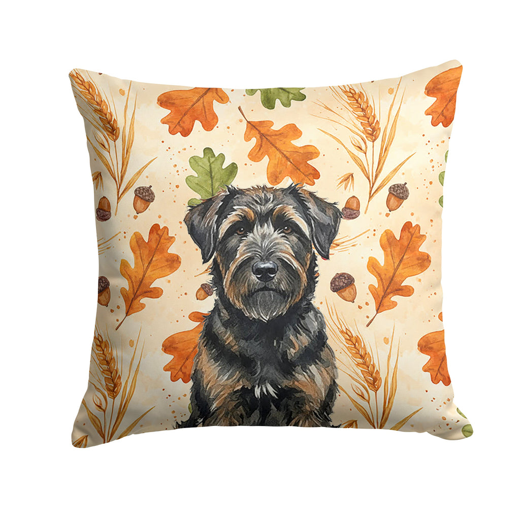 Brindle Bouvier des Flandres Heirloom Fall Decorative Throw Pillow 18x18 Indoor Outdoor Accent Cushion, Fabric Cover with Insert for Sofa, Bed, Porch & Living Room