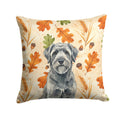 Gray Bouvier des Flandres Heirloom Fall Decorative Throw Pillow 14x14 Indoor Outdoor Accent Cushion, Fabric Cover with Insert for Sofa, Bed, Porch & Living Room