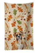 Boxer Heirloom Fall Kitchen Towel Velour Plush Front and Cotton Loop Back Machine Washable
