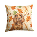 Boykin Spaniel Heirloom Fall Decorative Throw Pillow 14x14 Indoor Outdoor Accent Cushion, Fabric Cover with Insert for Sofa, Bed, Porch & Living Room