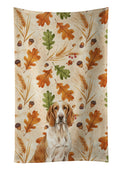 Bracco Italiano Heirloom Fall Kitchen Towel Velour Plush Front and Cotton Loop Back Machine Washable