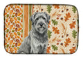 Gray Briard Heirloom Fall Dish Drying Mat Absorbent Dish Drying Mat Pad for Kitchen Counter Dish Drainer Mat for Countertop, 14 x 21", Multicolor