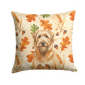 Tawny Briard Heirloom Fall Decorative Throw Pillow 14x14 Indoor Outdoor Accent Cushion, Fabric Cover with Insert for Sofa, Bed, Porch & Living Room
