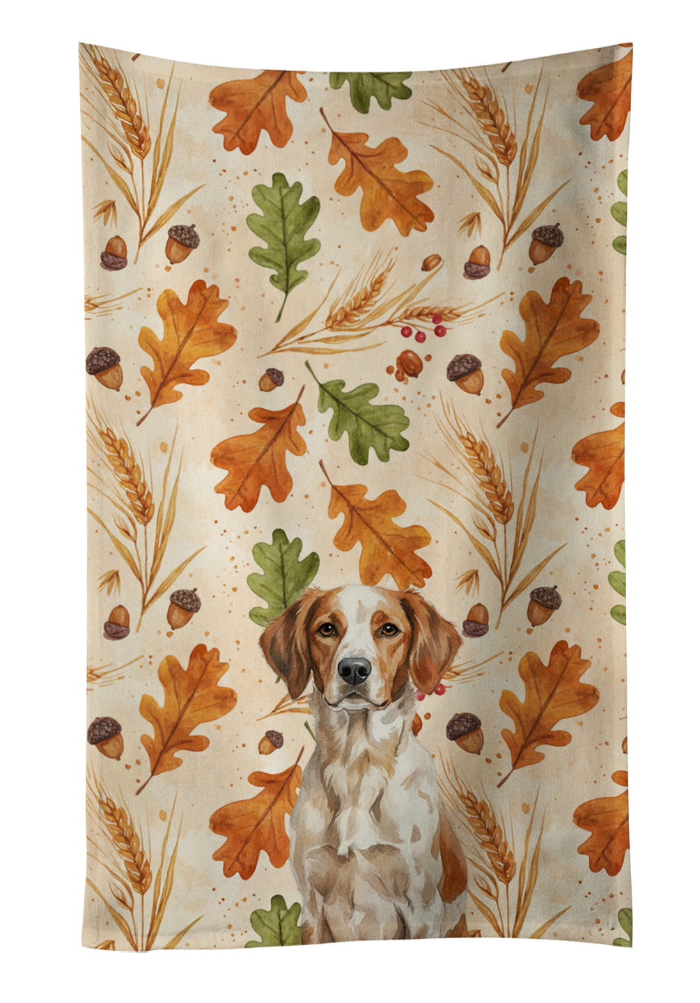 Roan Brittany Heirloom Fall Kitchen Towel Velour Plush Front and Cotton Loop Back Machine Washable