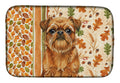 Belge Brussels Griffon Heirloom Fall Dish Drying Mat Absorbent Dish Drying Mat Pad for Kitchen Counter Dish Drainer Mat for Countertop, 14 x 21", Multicolor