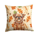 Red Brussels Griffon Heirloom Fall Decorative Throw Pillow 18x18 Indoor Outdoor Accent Cushion, Fabric Cover with Insert for Sofa, Bed, Porch & Living Room