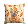 Red Bullmastiff Heirloom Fall Decorative Throw Pillow 18x18 Indoor Outdoor Accent Cushion, Fabric Cover with Insert for Sofa, Bed, Porch & Living Room
