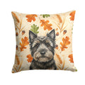 Black Cairn Terrier Heirloom Fall Decorative Throw Pillow 14x14 Indoor Outdoor Accent Cushion, Fabric Cover with Insert for Sofa, Bed, Porch & Living Room