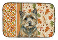 Cairn Terrier Heirloom Fall Dish Drying Mat Absorbent Dish Drying Mat Pad for Kitchen Counter Dish Drainer Mat for Countertop, 14 x 21", Multicolor