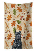 Cane Corso Heirloom Fall Kitchen Towel Velour Plush Front and Cotton Loop Back Machine Washable
