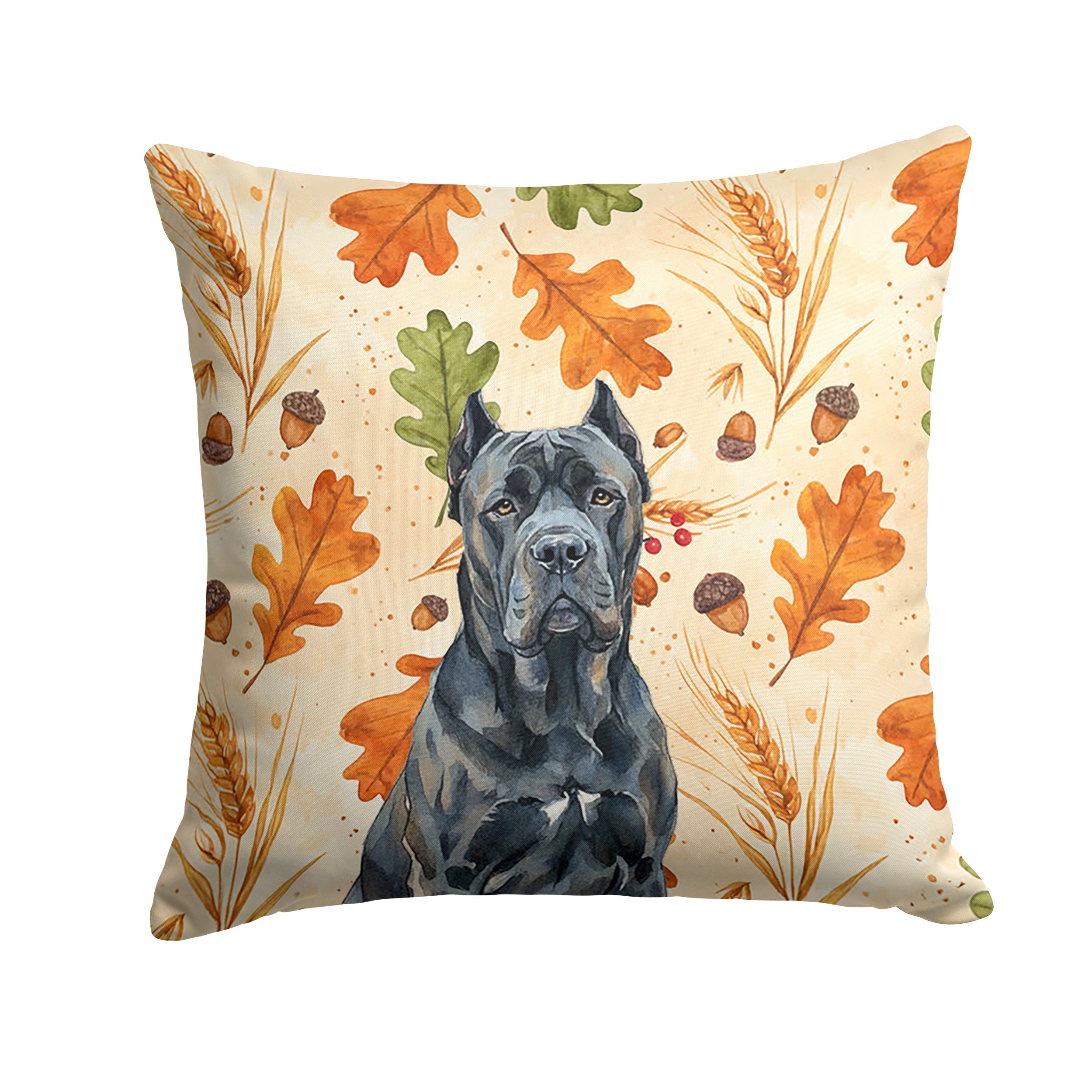 Cane Corso Heirloom Fall Decorative Throw Pillow 18x18 Indoor Outdoor Accent Cushion, Fabric Cover with Insert for Sofa, Bed, Porch & Living Room