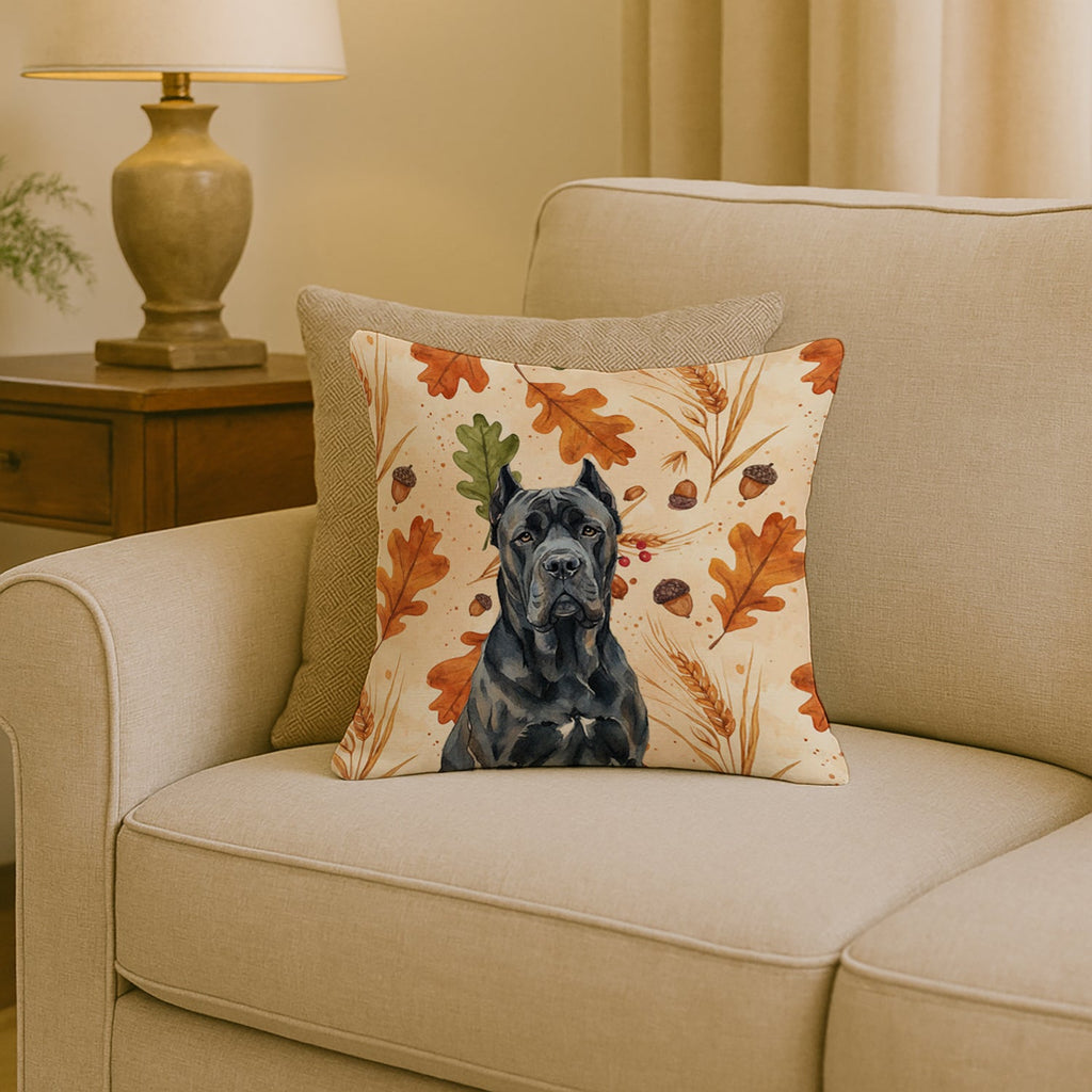 Cane Corso Heirloom Fall Decorative Throw Pillow 18x18 Indoor Outdoor Accent Cushion, Fabric Cover with Insert for Sofa, Bed, Porch & Living Room