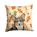 Brindle Cardigan Welsh Corgi Heirloom Fall Decorative Throw Pillow 18x18 Indoor Outdoor Accent Cushion, Fabric Cover with Insert for Sofa, Bed, Porch & Living Room