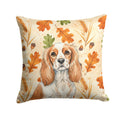 Blenheim Cavalier Spaniel Heirloom Fall Decorative Throw Pillow 14x14 Indoor Outdoor Accent Cushion, Fabric Cover with Insert for Sofa, Bed, Porch & Living Room