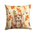 Ruby Cavalier Spaniel Heirloom Fall Decorative Throw Pillow 14x14 Indoor Outdoor Accent Cushion, Fabric Cover with Insert for Sofa, Bed, Porch & Living Room