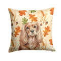 Ruby Cavalier Spaniel Heirloom Fall Decorative Throw Pillow 18x18 Indoor Outdoor Accent Cushion, Fabric Cover with Insert for Sofa, Bed, Porch & Living Room