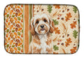Cavapoo Heirloom Fall Dish Drying Mat Absorbent Dish Drying Mat Pad for Kitchen Counter Dish Drainer Mat for Countertop, 14 x 21", Multicolor
