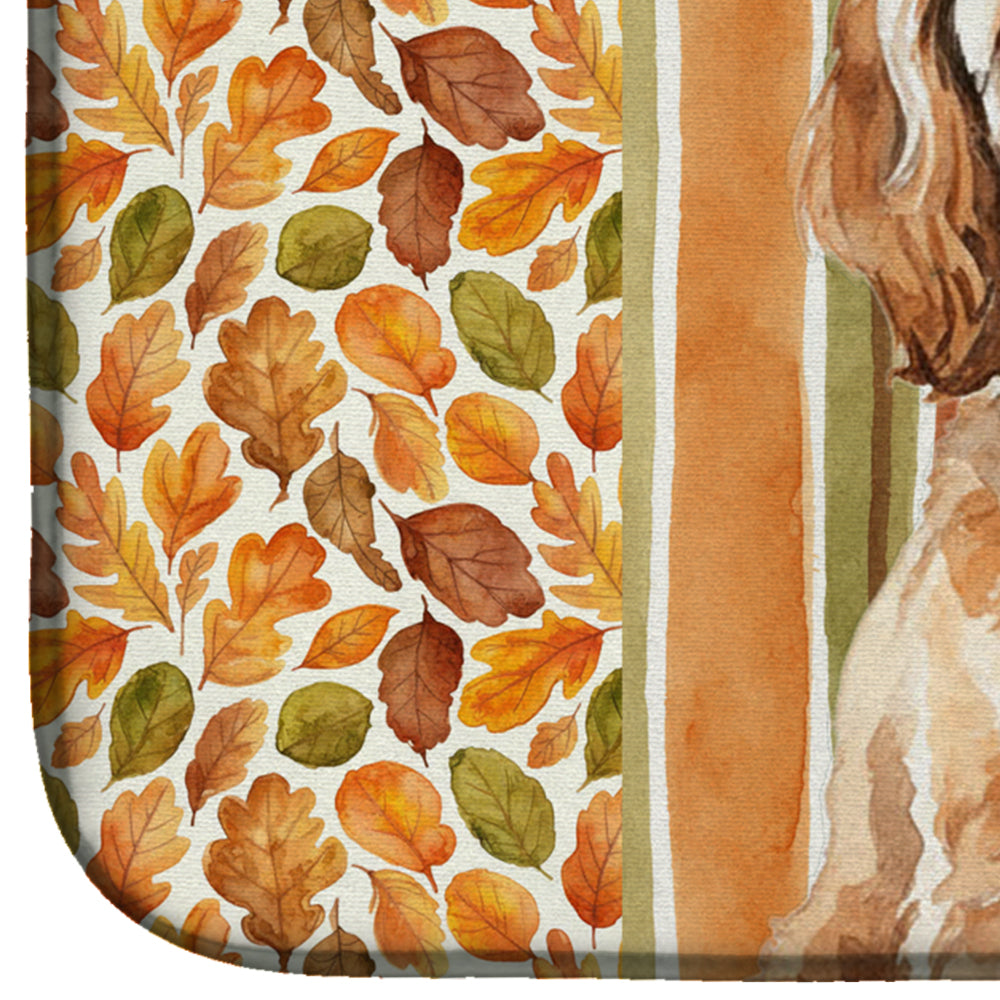 Cavapoo Heirloom Fall Dish Drying Mat Absorbent Dish Drying Mat Pad for Kitchen Counter Dish Drainer Mat for Countertop, 14 x 21", Multicolor