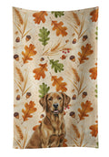 Chesapeake Bay Retriever Heirloom Fall Kitchen Towel Velour Plush Front and Cotton Loop Back Machine Washable