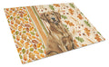 Chesapeake Bay Retriever Heirloom Fall Cutting Board Tempered Glass Kitchen Cutting Surface, Heat Resistant Chopping, Non-Slip Feet, Food Prep & Serving
